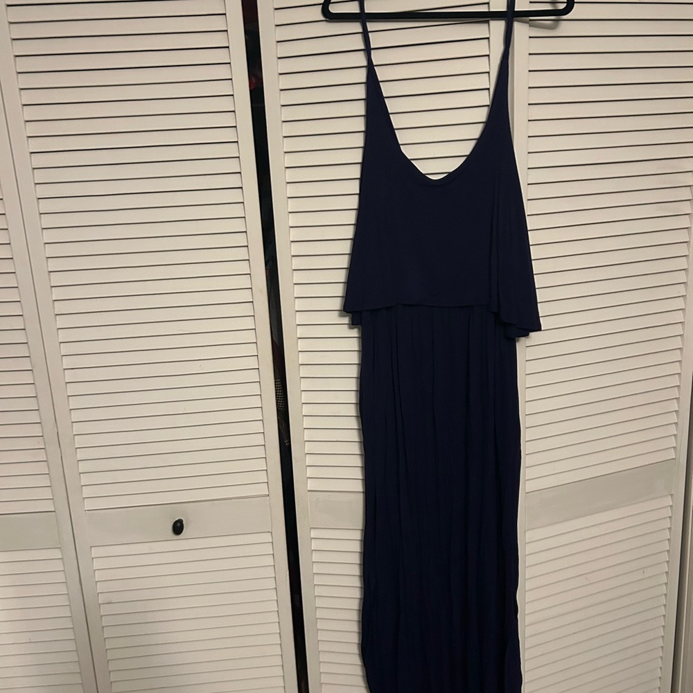 Chic Navy Blue Maxi Dress